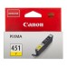 Картридж струйный Canon CLI-451Y 6526B001 желтый для PIXMA iP7240/MG6340/MG5440 (плохая упаковка)